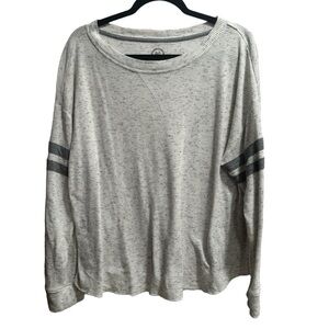 Maurices Long Sleeve‎ Top White/Gray size 1